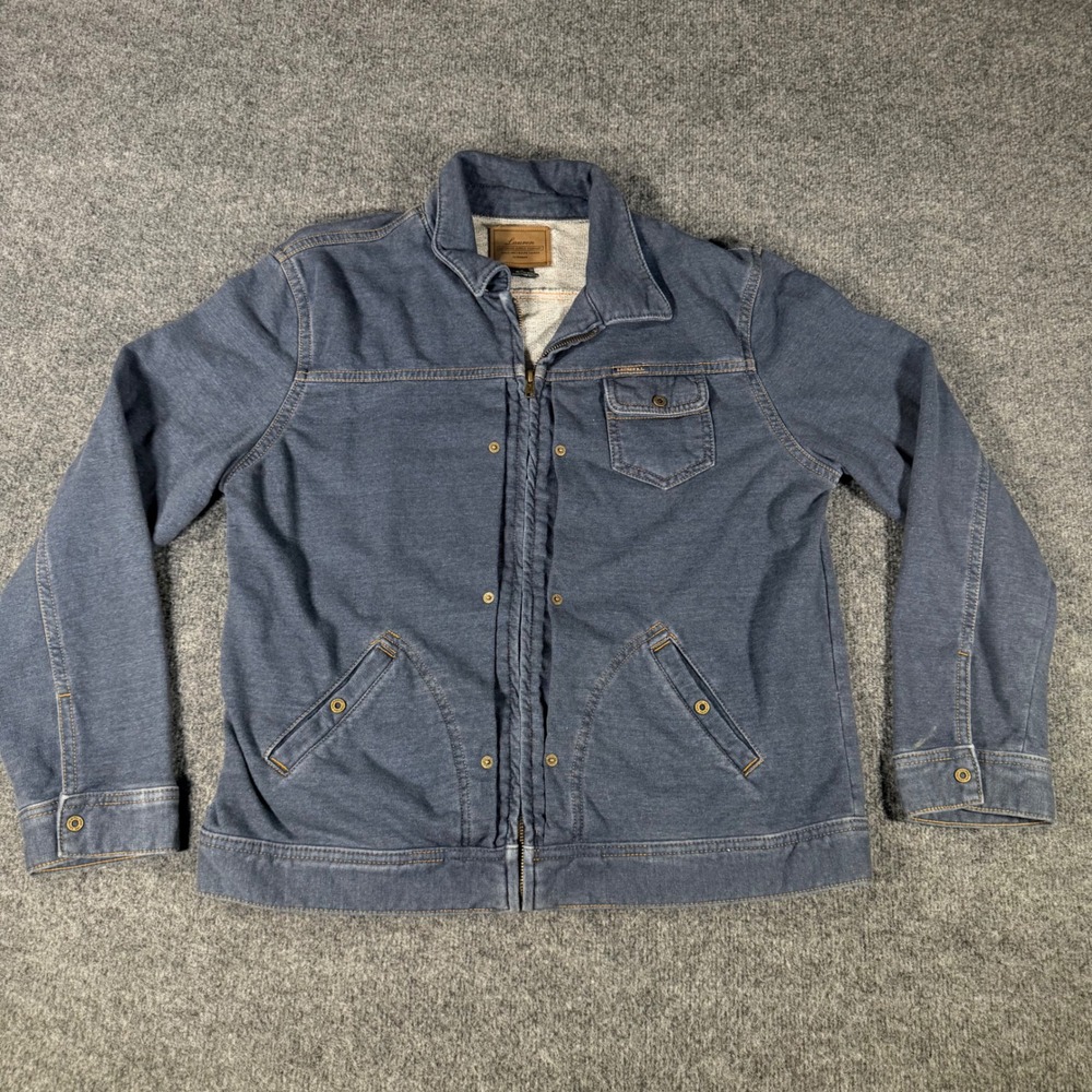 Lauren Ralph Lauren Jacket Mens XL Blue Full Zip Dry Goods Supply Co Workwear XL